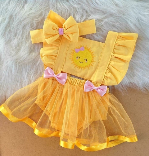 Salopete Raio De Sol com Tule