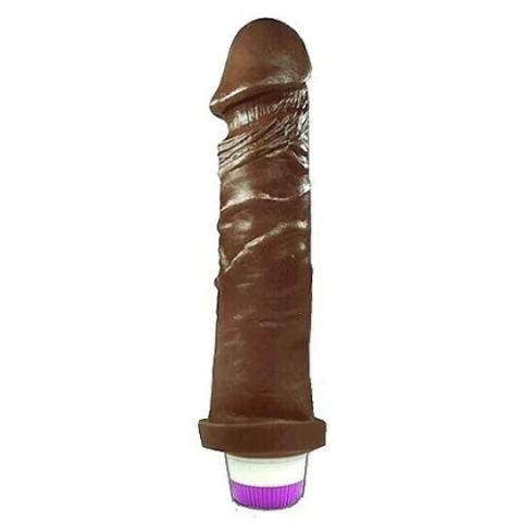 PENIS C/ AROMA SILICONE CHOCOLATE 18X4CM VIBRO 1581