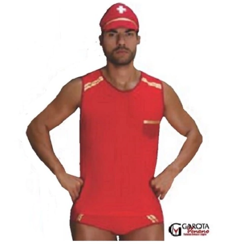 FANTASIA BOMBEIRO MASC COD405 GAROTA VENENO 2040