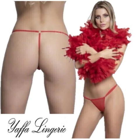 CALCINHA FIO DENTAL EM TULE YAFFA 2355