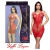 VESTIDO CURTO RED C/ STRASS ARRASTAO V FRONTAL YAFFA 2680 - Afrodith Sex Shop