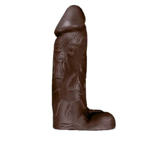 PENIS GIGANTE ESPESSURA 23CM NEGRO C/ ESCROTO 3139 - comprar online