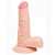 PENIS SILIC PELE 16CM MORNING GLORY C/ ESCROTO E VENTOSA 3487
