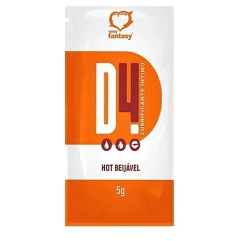 LUBRIFICANTE SACHE AQUA GEL HOT BEIJAVEL D4 LARANJA 3639
