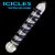 PENIS N 3 VIDRO CRISTAL 19cm ESPIRAL ICICLES 3731