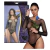 BODY C/ STRASS NUDE PRETO MANGA LONGA YAFFA 4215