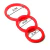 KIT 3 ANEIS SILICONE RED P M G LOVE RING SI 5293 na internet