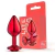 PLUG ANAL JOIA METAL LITE CONICO VERMELHO 5948