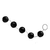 COLAR TAILANDES 5 BOLAS 3,4CM PRETO G - Afrodith Sex Shop