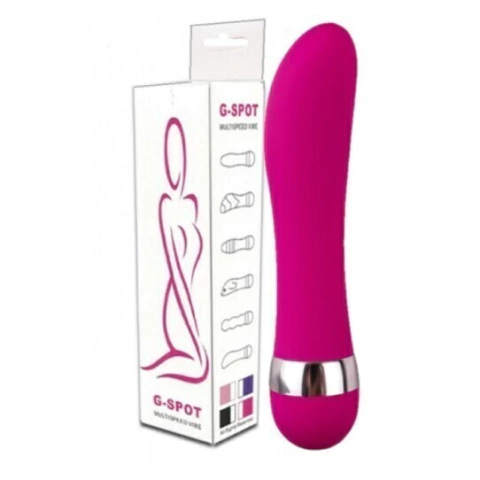MASSAGEADOR PONTO G-SPOT AVELUDADO ANEL CROMADO 6246