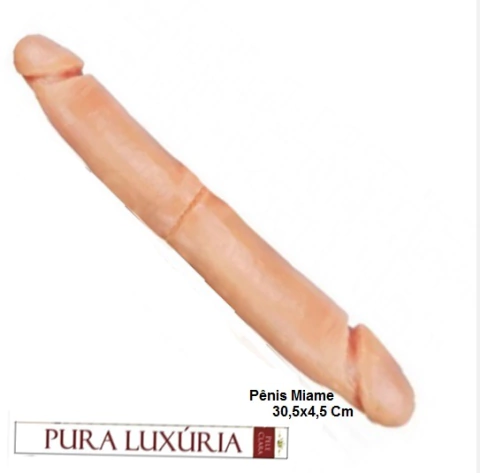 PENIS MIAME SILICONE PELE 30,5 CM PURA LUXURIA 6409