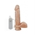 PENIS SILICONE 16 CM PELE ESCROTO VENTOSA E VIBRO 6418