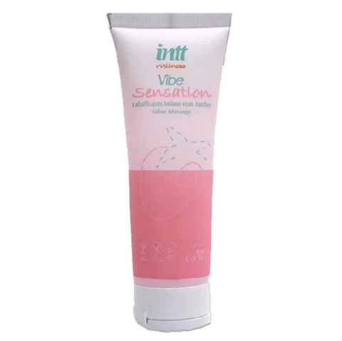 LUBRIFICANTE INTIMO VIBE SENSATION MORANGO 50ML INTT 6581
