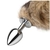 PLUG ANAL METAL CROMADO C/ RABO NATURAL RAPOSA 6591 - Afrodith Sex Shop