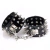SM ALGEMA EM COURVIN PRETO SPIKE C/ CORRENTE E PINOS 6676 - Afrodith Sex Shop