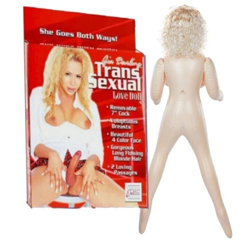 BONECA INFLAVEL TRANSSEXUAL GIA DARLING CABELO LOIRO 716