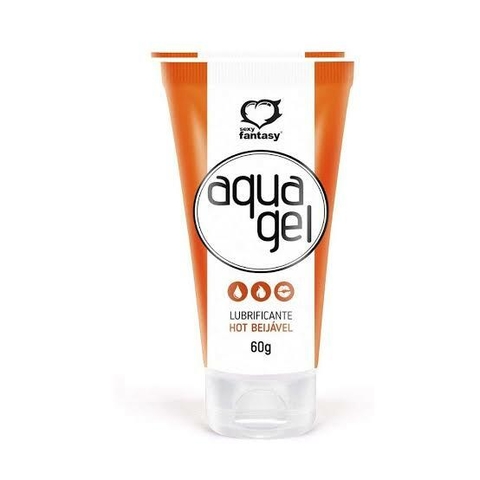 LUBRIFICANTE BEIJAVEL 60G HOT AQUAGEL LARANJA 6226