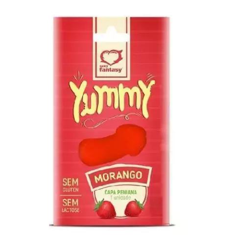 CAPA PENIANA COMESTIVEL YUMMY MORANGO 6188