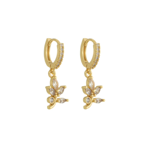 Argola de Clique Cravejada Raminho