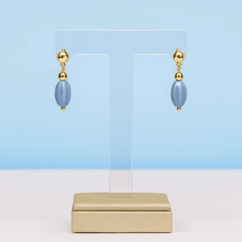 Brinco Murano Lilás