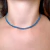 Choker Grumet Azul Prata - Mattielo Joias
