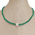 Choker Verde Esmeralda e Pérola Barroca - comprar online