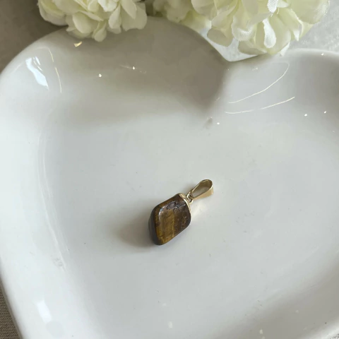 Pingente Pedra Natural Olho de Tigre