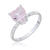 Conjunto Anel e Brinco Coração com Zircônia Rosa Prata - comprar online