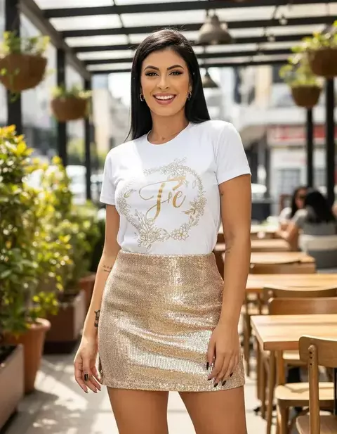 T-SHIRT BRANCA - FÉ - comprar online