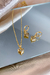 Conjunto Coração Cecília Banhado a Ouro 18k - comprar online