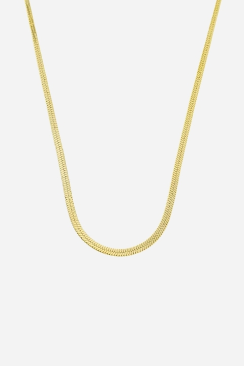 Choker Malha Fita Lavinia 3 mm Banhado a Ouro 18k - comprar online
