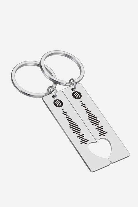Chaveiro Personalizado Coração Plaquinhas Spotify Aço Inox - comprar online
