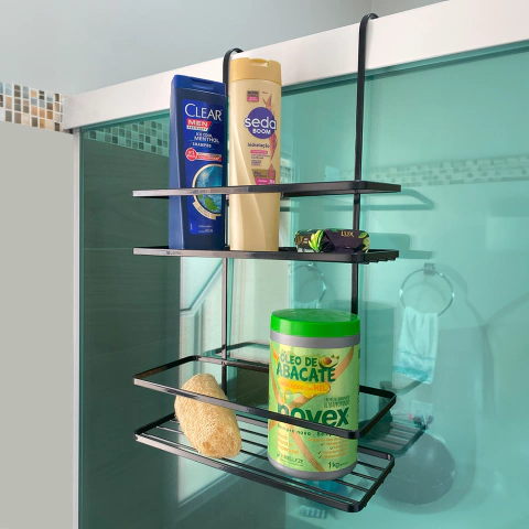 Suporte Para Shampoo Duplo P/ Pendurar No Box Vidro Banheiro - comprar online