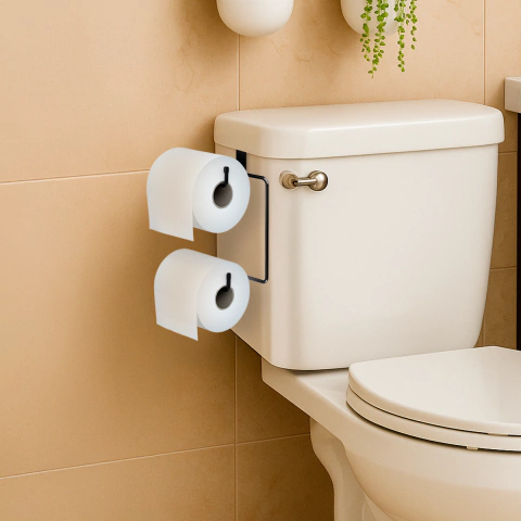 Suporte Papel Higiênico Caixa Acoplada 2 Rolos Vaso Privada - comprar online