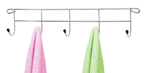 Suporte Cabideiro Porta Suporte de toalha Parede 5 Ganchos - comprar online