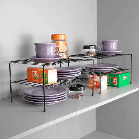 Prateleira Divisora Dupla Cozinha 2 Unid Armário 32cm - comprar online