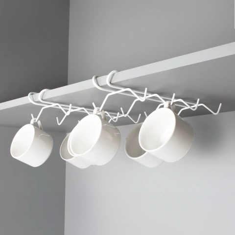 Kit 2 Unidades Suportes Porta 8 Xícaras Café Suspenso em Aço - comprar online