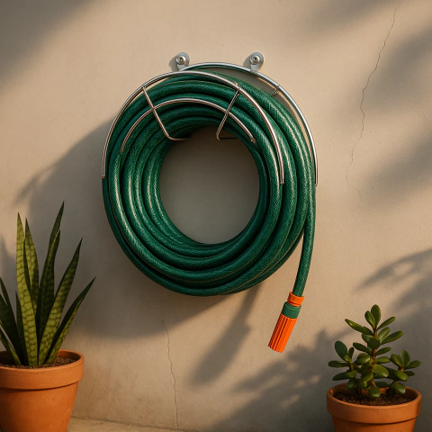 Suporte Enrolador de Mangueira reforçado jardim