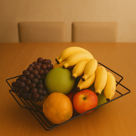 Fruteira Organizadora Quadrada Mesa Cozinha Decorativa - comprar online