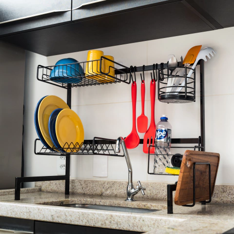 Escorredor Louça Autossustentavel Bancada Cozinha Pia Aço - comprar online