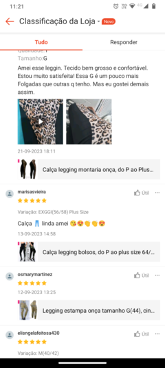 Imagem do Legging bolsos do P ao Plus(64/66),cintura alta.