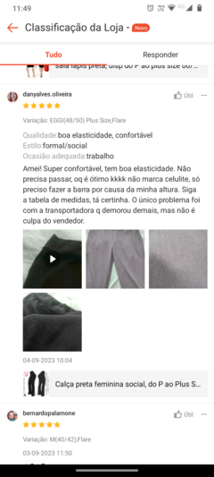 Calça social preta bolsos, do P ao Plus (64/66). - Sebasttian-Roupas Femininas