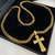 Corrente e Pulseira Masculina Banhada a Ouro 18k Grumet 7mm + Pingente de Brinde - Dejoias18K