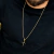 Cordão 2mm + Pingente Cruz - Banhado a Ouro - comprar online
