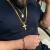Imagem do Corrente e Pulseira Masculina Banhada a Ouro 18k Grumet 10mm + Pingente Pai Nosso