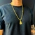 Corrente e Pulseira Moeda Antiga Cadeado Duplo - 7mm - 65cm + Pingente Face Cristo - comprar online