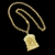 Corrente e Pulseira Masculina Banhada a Ouro Cadeado Trava Dupla 8mm + Pingente de Brinde - comprar online