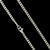 Corrente de prata 2mm com fecho, destacando seu design elegante e acabamento brilhante.