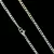 Corrente de prata 2mm com fecho, destacando seu design elegante e acabamento brilhante.