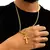 Corrente Grumet 4mm + Pingente Cruz - Banhado a Ouro - Dejoias18K